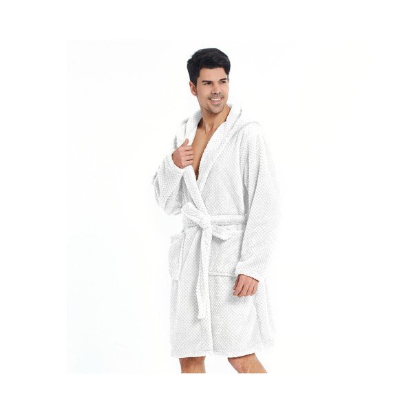 Accappatoio unisex bianco in microfibra Sleepyhead, taglia M - DecoKing-image-2