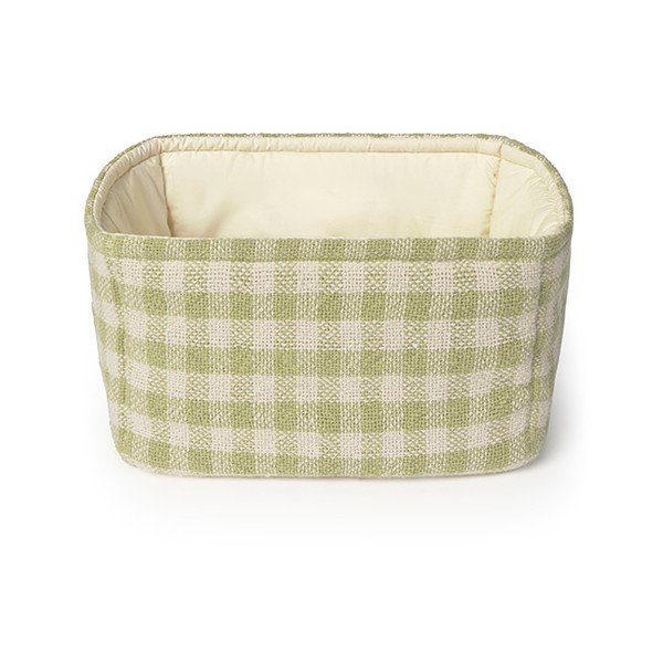 Cesta per giochi da bambino verde chiaro in tessuto 30x20x20 cm Swan Matcha – Lorena Canals