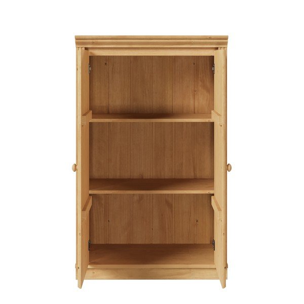 Armadietto colore naturale chiaro in pino massiccio 74x118x35 cm Anita – Støraa-image-3