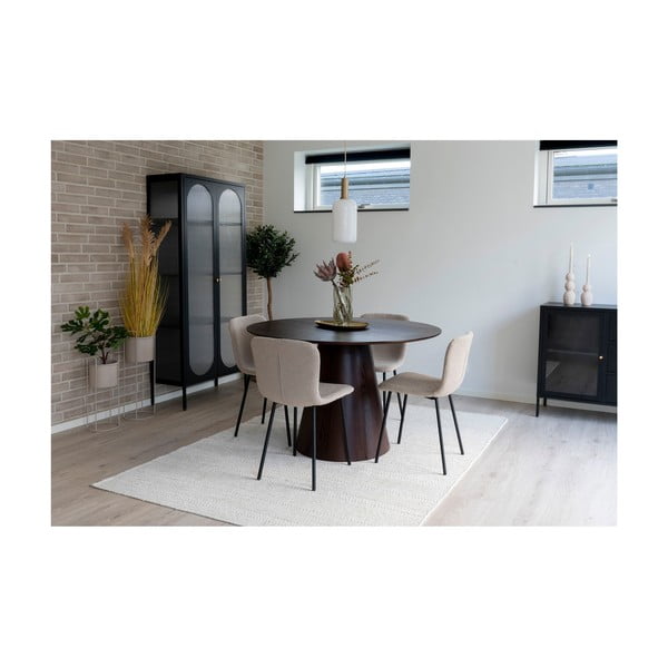 Tavolo da pranzo rotondo con piano in legno di noce ø 120 cm Bolton - House Nordic-image-2