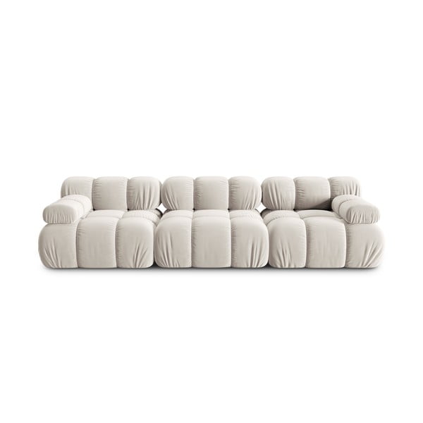 Divano in velluto beige 282 cm Bellis - Micadoni Home