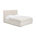 Letto matrimoniale imbottito beige con contenitore con rete inclusa 180x200 cm Thessa Bold – Bonami Selection