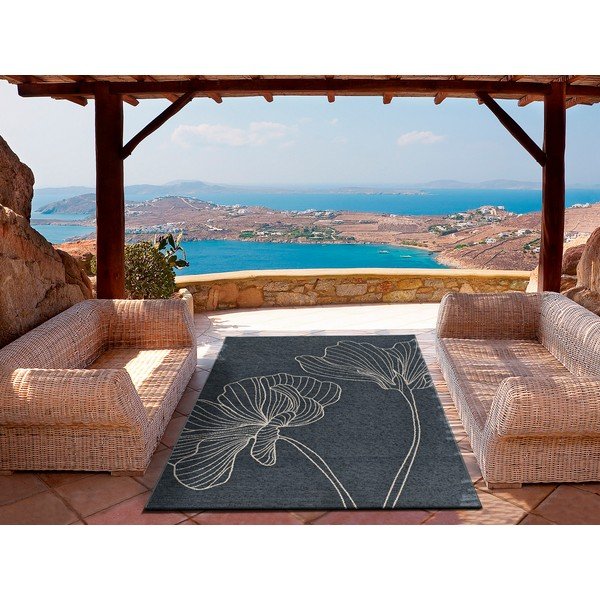 Tappeto per esterni antracite 76x150 cm Velvet Gris - Universal-image-1
