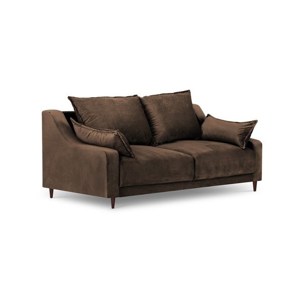 Divano in velluto marrone Freesia, 150 cm - Mazzini Sofas-image-2