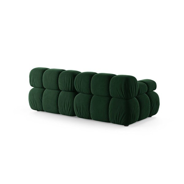 Divano componibile verde scuro con rivestimento in velluto 188 cm – Micadoni -image-2