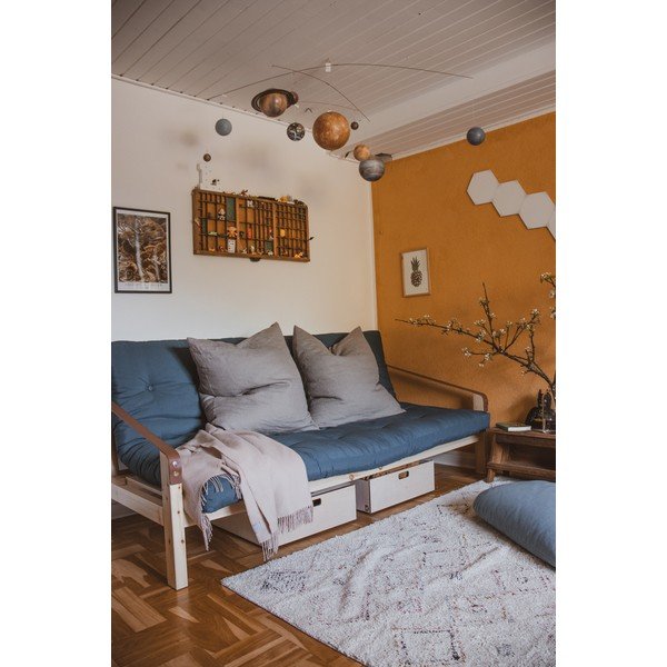 Divano letto in velluto a coste senape 204 cm Poetry - Karup Design-image-4