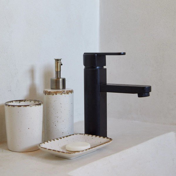 Portaspazzolino color crema in gres Toscana Bath – Casafina-image-1