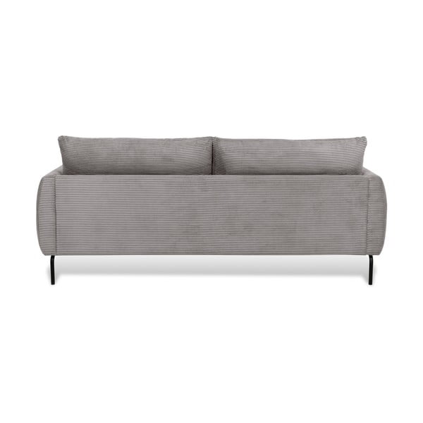 Divano in velluto a coste grigio chiaro 212 cm Venray - Scandic-image-3