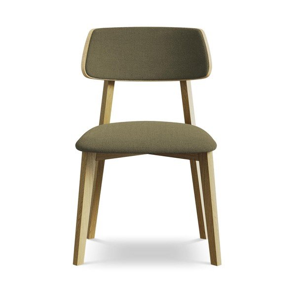 Sedia da pranzo verde in legno massiccio Niu – Makamii-image-1