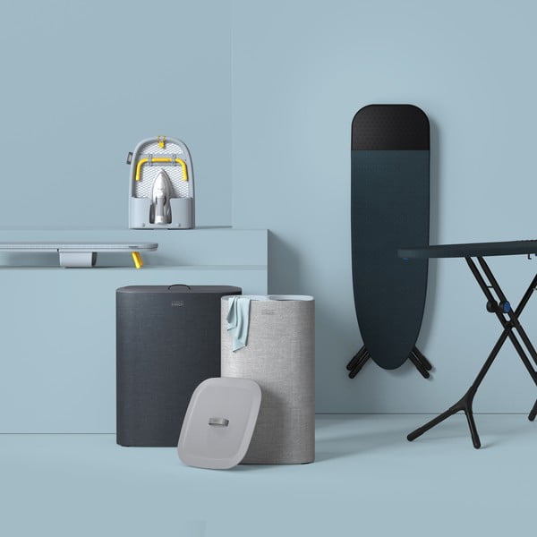 Cesta per il bucato color antracite in tessuto/in plastica 2x45 l Tota – Joseph Joseph-image-3