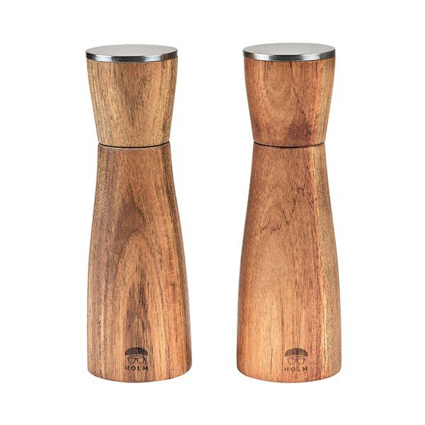 Set di macina pepe e sale in legno 2 pezzi - Holm-image-2