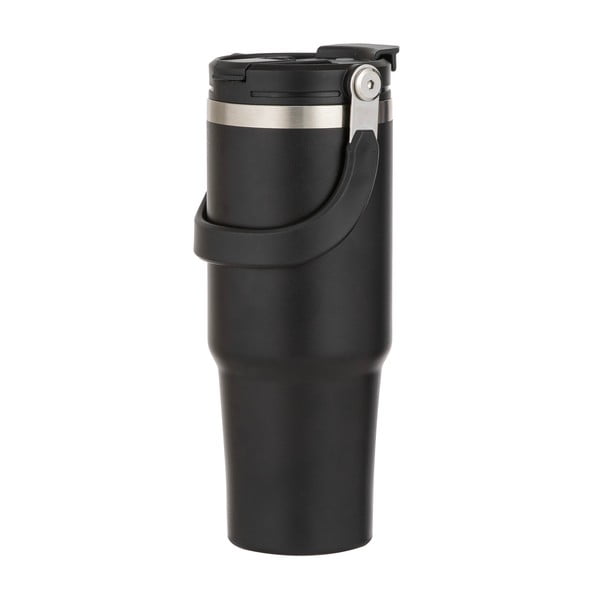 Bottiglia bottiglia da viaggio nera in acciaio inox 1 l Eco – Ladelle