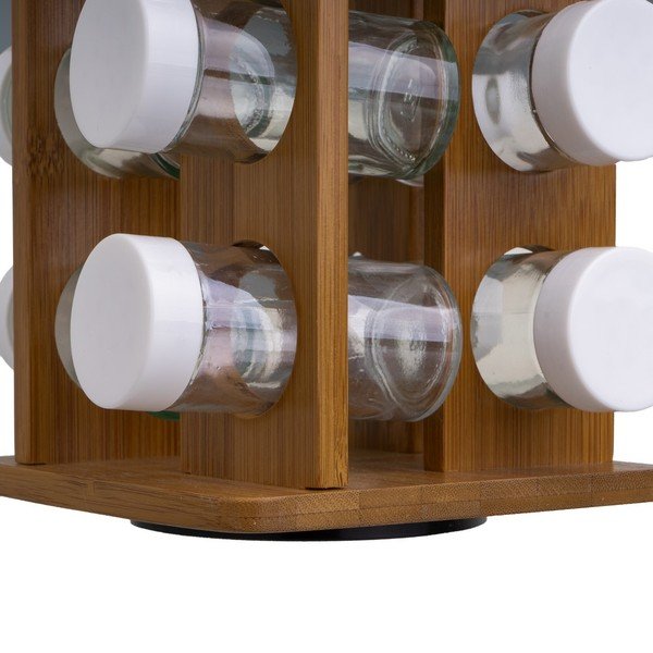 Set di contenitori per spezie 12 pz Bamboo Walnut – Casa Selección-image-1