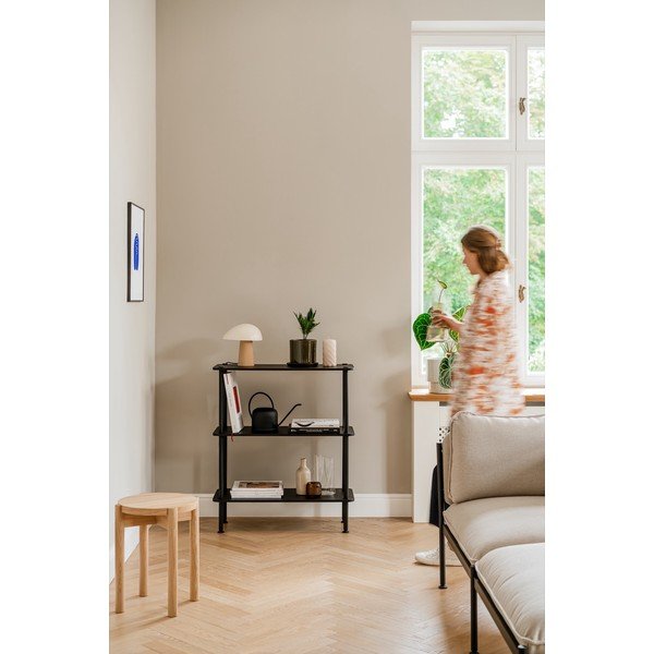 Scaffale nero con effetto rovere 80x90,5x35 cm Teidi – noo.ma-image-2