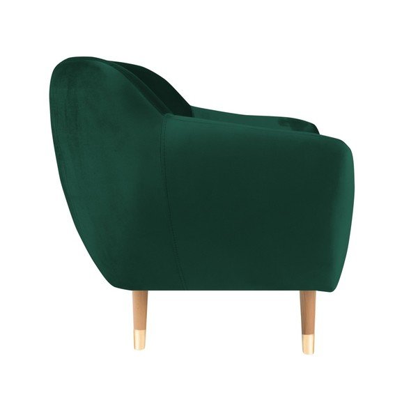 Poltrona in velluto verde scuro Benito - Mazzini Sofas-image-3