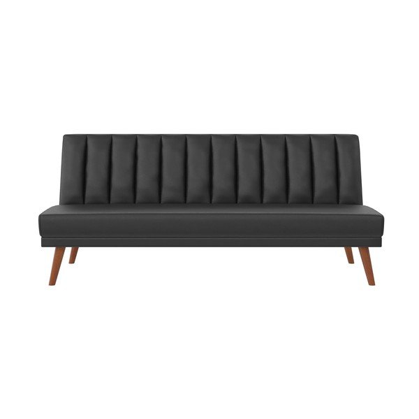 Divano letto nero in similpelle 173 cm Brittany - Novogratz