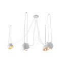 Lampada a sospensione bianca per 4 lampadine Popo - CustomForm