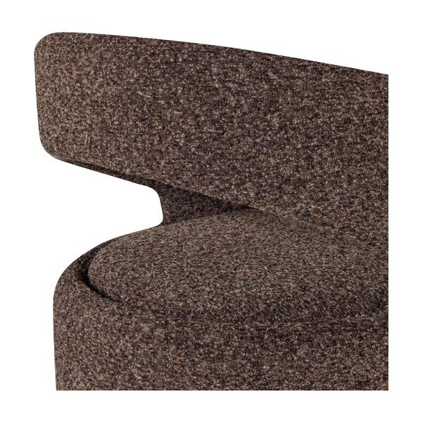 Sedia da pranzo marrone scuro imbottito con braccioli Lanor – WOOOD-image-3