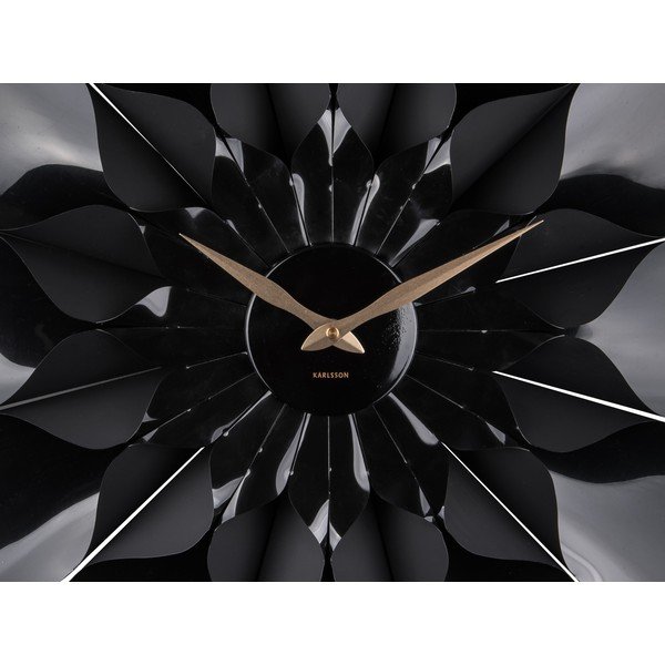 Orologio da parete nero , ø 60 cm Flower - Karlsson-image-4