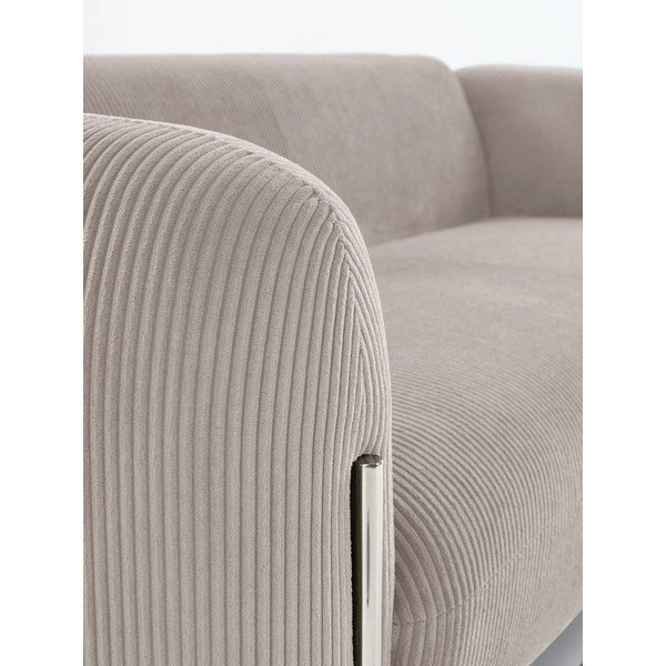 Divano greige con rivestimento in velluto a coste 234 cm Everman – Jotex-image-4