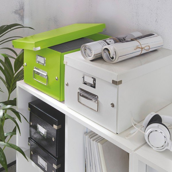 Scatola di cartone verde con coperchio 28x37x20 cm Click&Store - Leitz-image-1