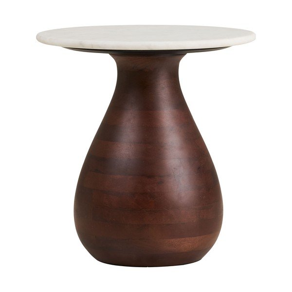 Tavolino rotondo con piano in marmo ø 40 cm Heide – House Nordic