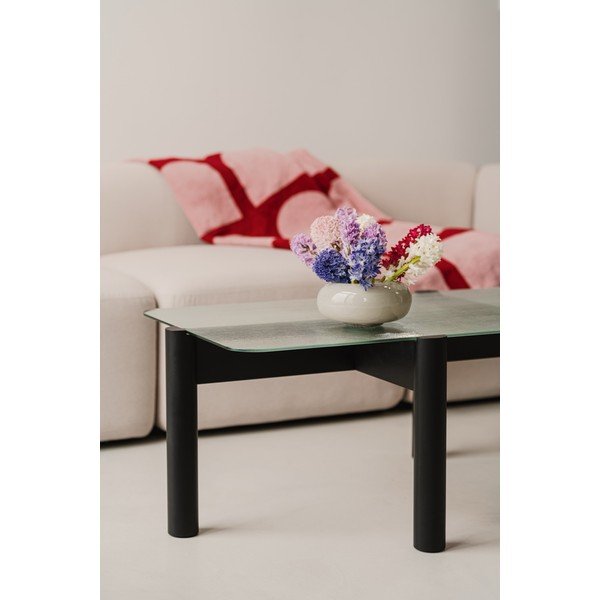 Tavolino da salotto nero con piano in vetro 55x105 cm Kob – noo.ma-image-3