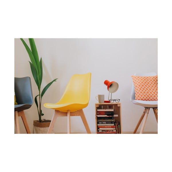 Set di 2 sedie gialle con gambe in faggio Retro - Bonami Essentials-image-3