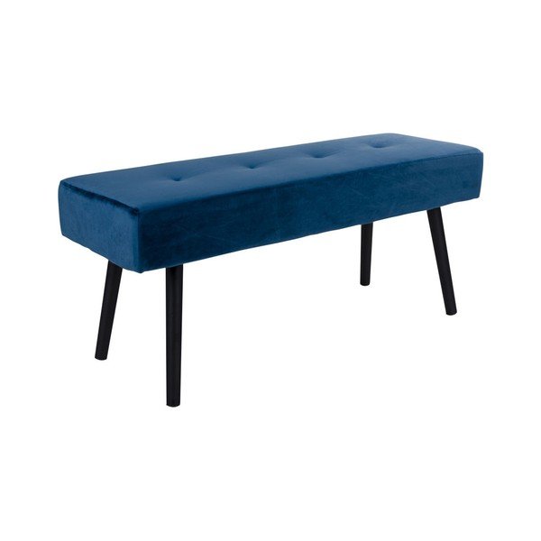 Panca imbottita blu scuro con rivestimento in velluto , 100 x 35 cm Skiby - House Nordic-image-1