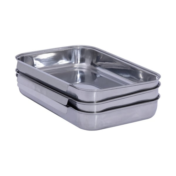 Set per impanatura argentato in acciaio inox 3 pz – Maximex-image-2
