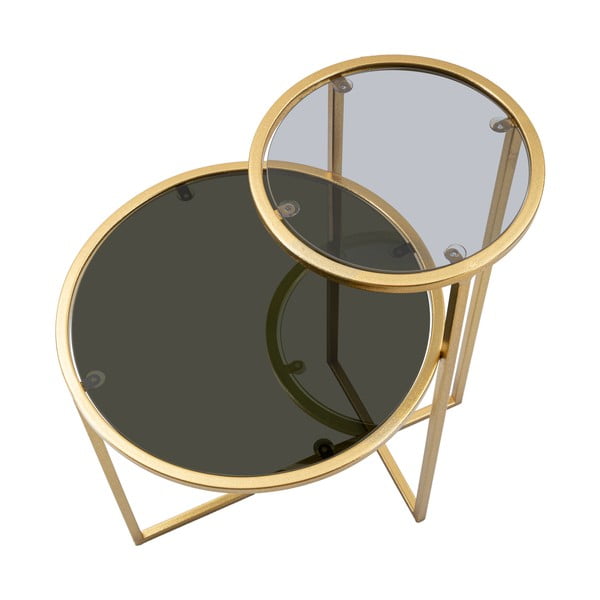 Tavolino rotondo in oro 40x50 cm - Mauro Ferretti-image-3