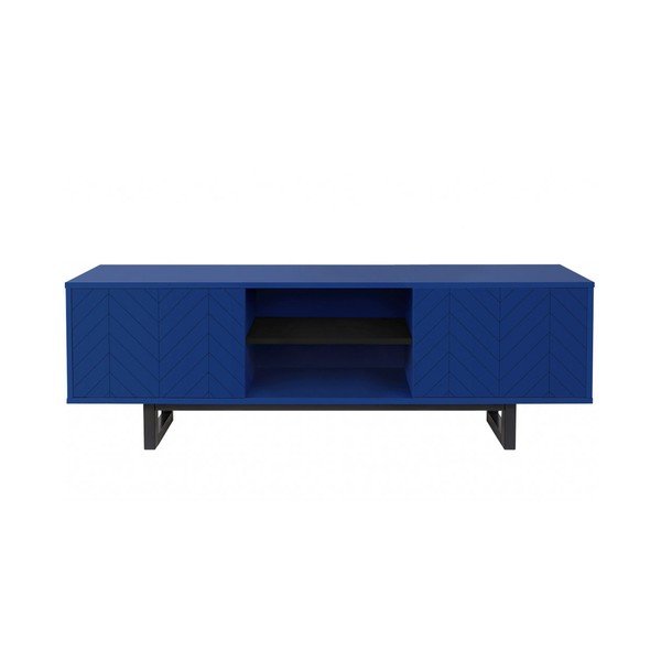 Tavolo TV blu Camden Herringbone - Woodman