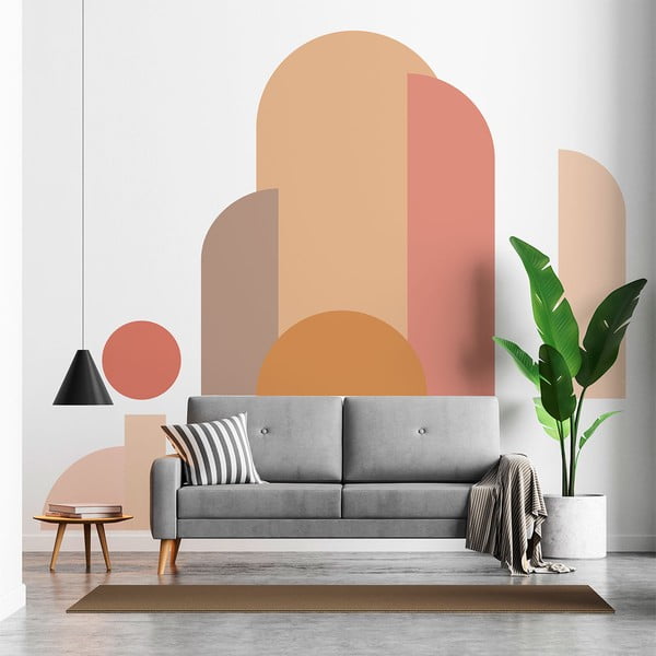 Adesivo da parete 185x150 cm Abstract Sunset - Ambiance