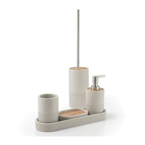 Tazza in cemento beige per spazzolini da denti Afrodite - Sapho-image-3