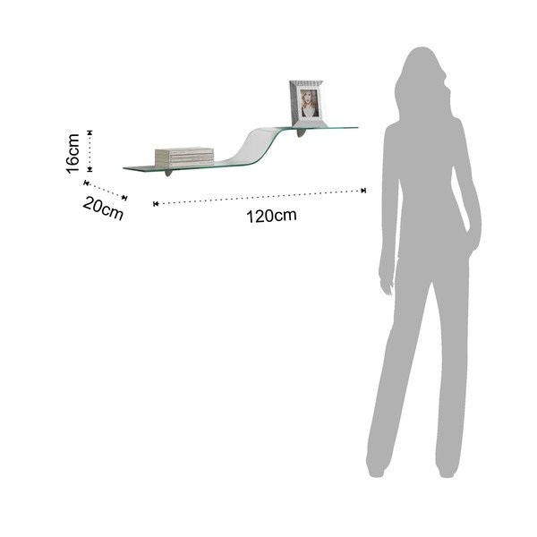 Mensola a muro in vetro Wave Mensola - Tomasucci-image-2