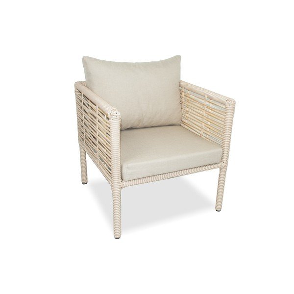 Set da giardino in rattan artificiale crema per 4 persone Newyork 160 - Floriane Garden-image-2