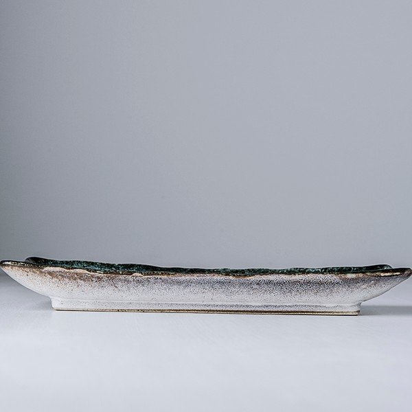 Piatto da portata in ceramica blu, 29 x 12 cm Sky - MIJ-image-1