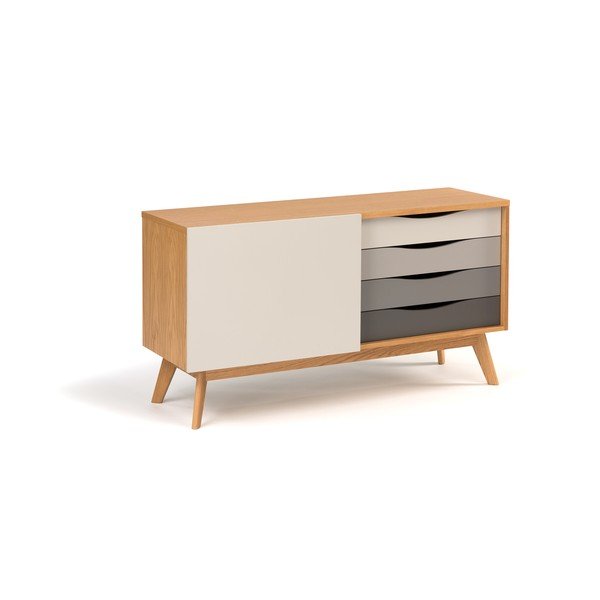 Cassettiera con cassetti grigi Avon - Woodman-image-3