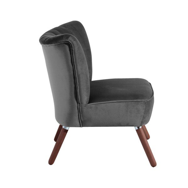 Poltrona antracite Alessandro Velour - Max Winzer-image-1