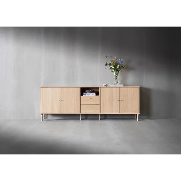 Cassettiera bassa in rovere decorato 220x76 cm Mistral - Hammel Furniture-image-1