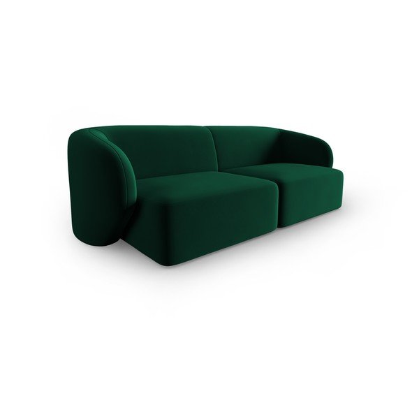 Divano verde con rivestimento in velluto 188 cm Paolo – Milo Casa-image-2