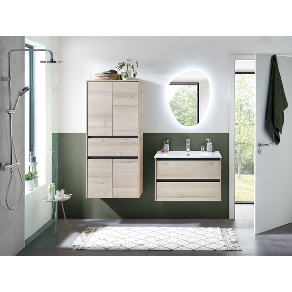 Specchio da parete con illuminazione 55x72 cm Quickset 393 – Pelipal-image-4