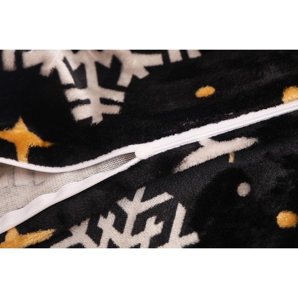 Biancheria da letto singola nera micro felpata 140x200 cm - My House-image-3