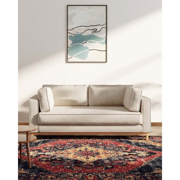 Divano in velluto beige 192 cm Celerio - Ame Yens-image-3