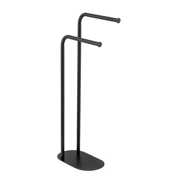 Stand portasciugamani nero in acciaio Levante – Wenko