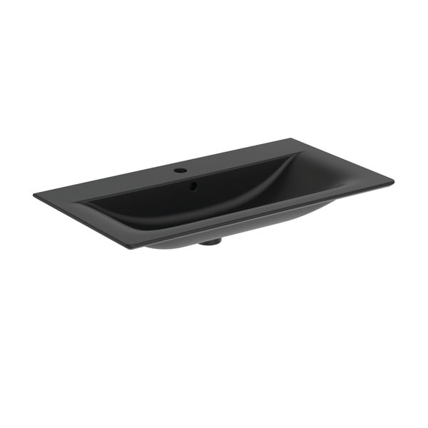 Lavabo nero opaco in ceramica 84x46 cm Silk Black - Ideal Standard