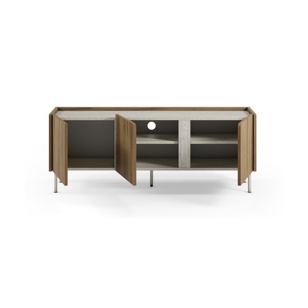 Mobile TV di colore naturale con effetto rovere 140x54x35,5 cm Lucile – Marckeric-image-2