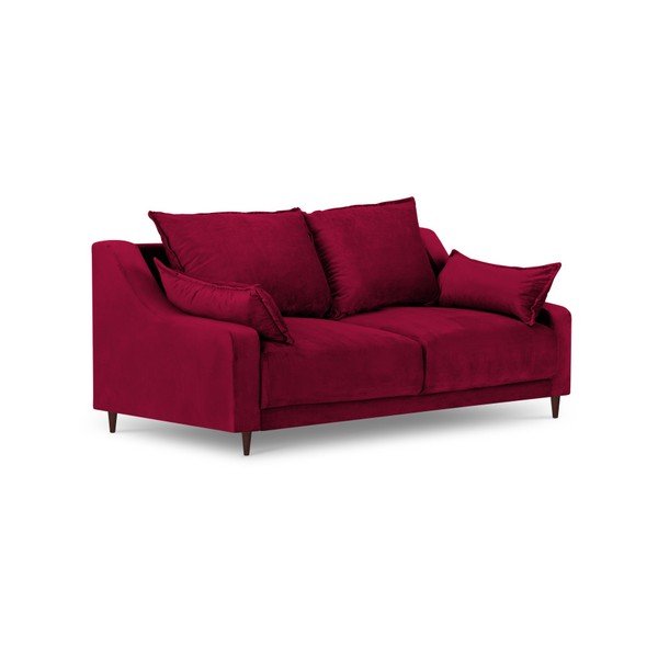 Divano in velluto rosso Freesia, 150 cm - Mazzini Sofas-image-2
