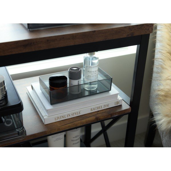 Organizzatore da bagno nero opaco per cosmetici in plastica riciclata - iDesign-image-3