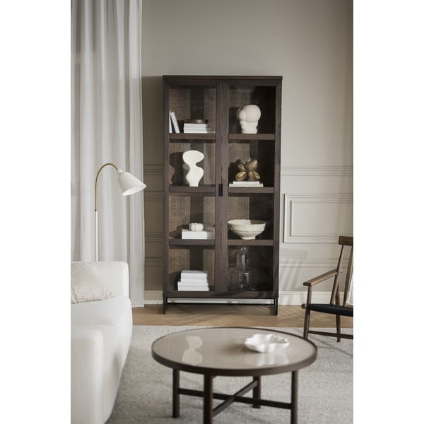 Vetrina in rovere marrone 95x195 cm Everett - Rowico-image-3